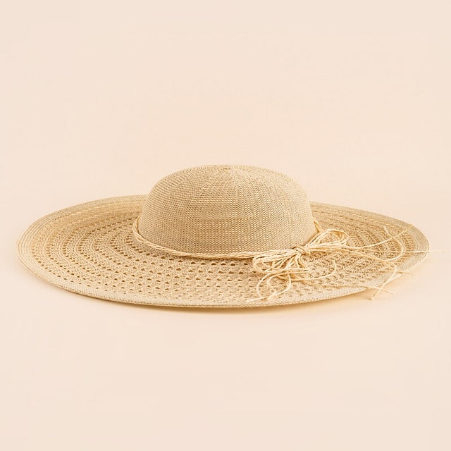 Francesca's Paulina Open Weave Floppy Hat