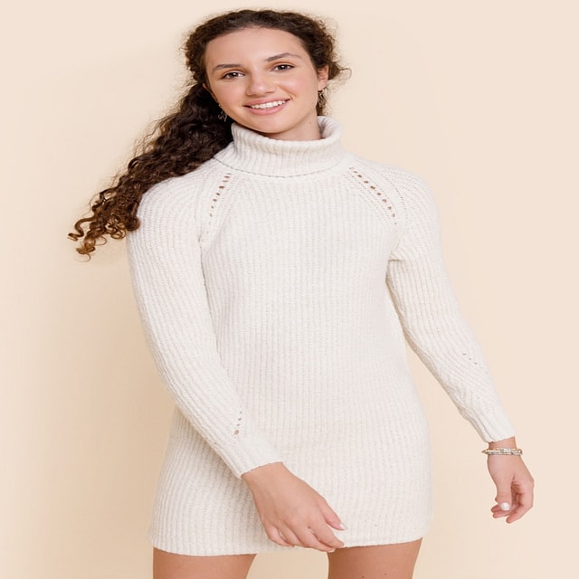 Estelle Pointelle Sweater Dress