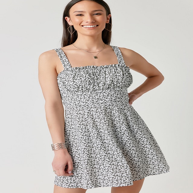 Jessie Polka Dot Lace Bralette Mini Dress
