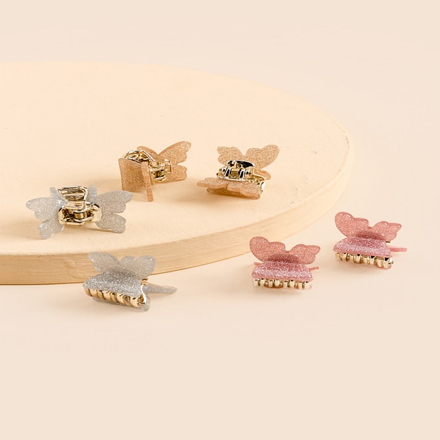 Francesca's Ziva Mini Glitter Butterflies Claw Clip Set