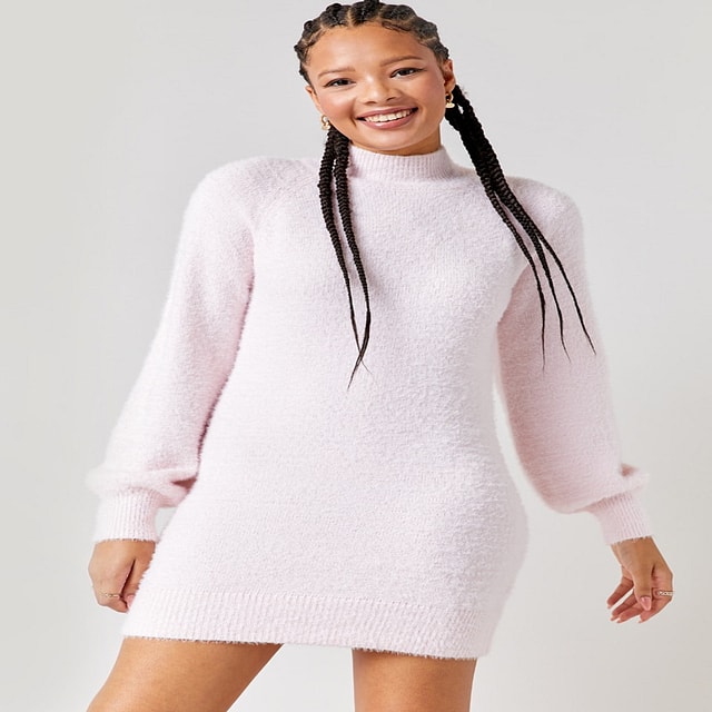 Lucky Brand Women's Mock-Neck Sweater Dress - Macy's