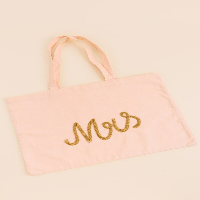 MRS Beaded Canvas Tote