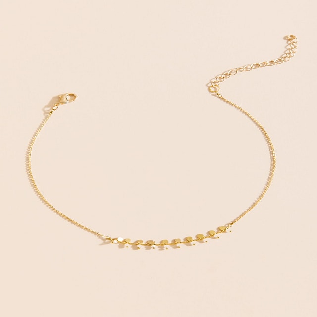 Carabiner Necklace in Gold Featuring An Ombre Crystal ACCENT (146233)