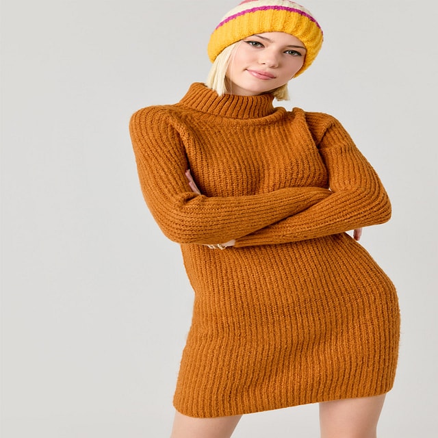 Estelle Pointelle Sweater Dress