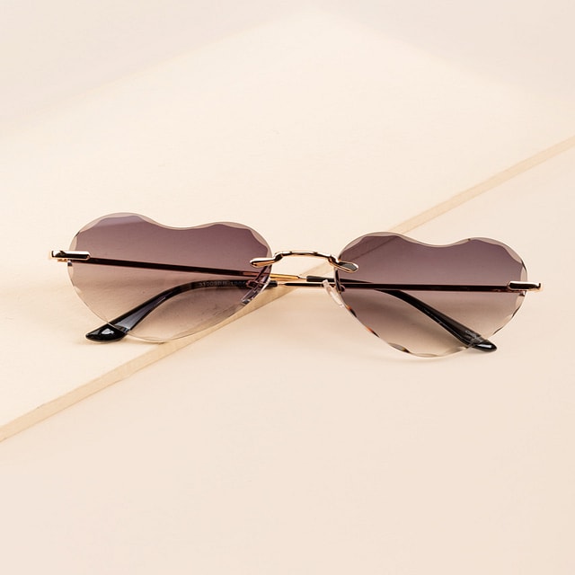 Heart Shaped Sunglasses On White Background Red Frame Stock Photo -  Download Image Now - iStock