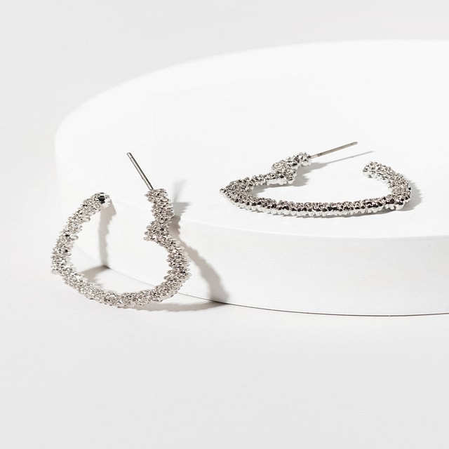 Savannah Heart Hoop Earrings