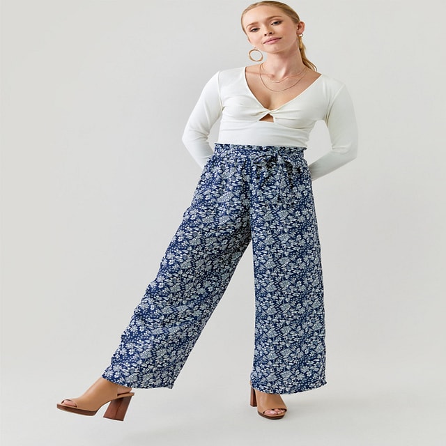 Women's Wide Leg Gauze Pants, Created for Macy's