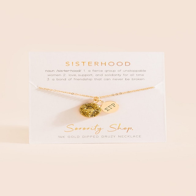 Sigma Gamma Rho Gold Pearl Letter Necklace – Diva Starr Boutique
