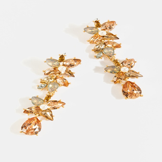 Lorelai Crystal Linear Drop Earrings