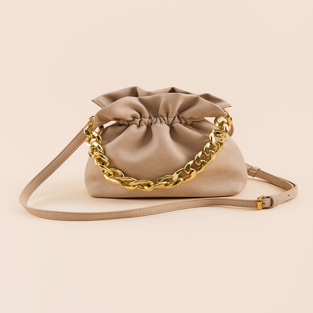 Moda Luxe Francesca's Crossbody Purse Bag Gold Chain Tortoise Buckle Flap  Ivory | eBay