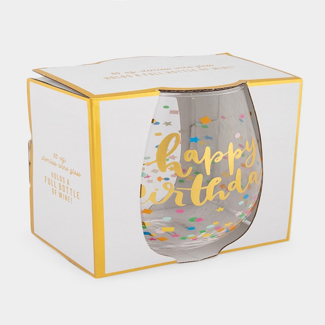 Birthday Confetti XL Wine Glass 30oz