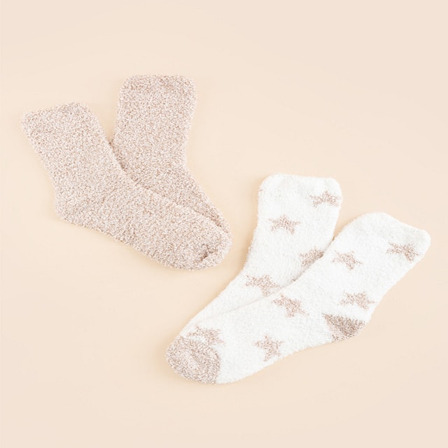 Fluffy Star Socks
