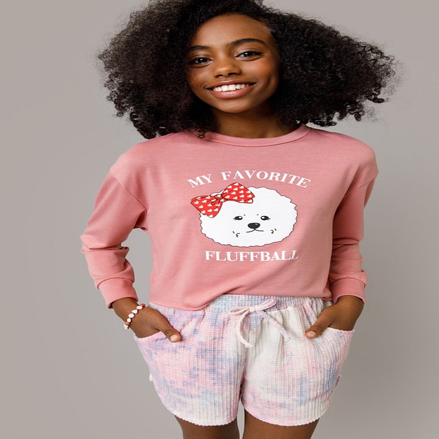 Francesca's Franki Favorite Fluffball Puppy Sweatshirt for Girls