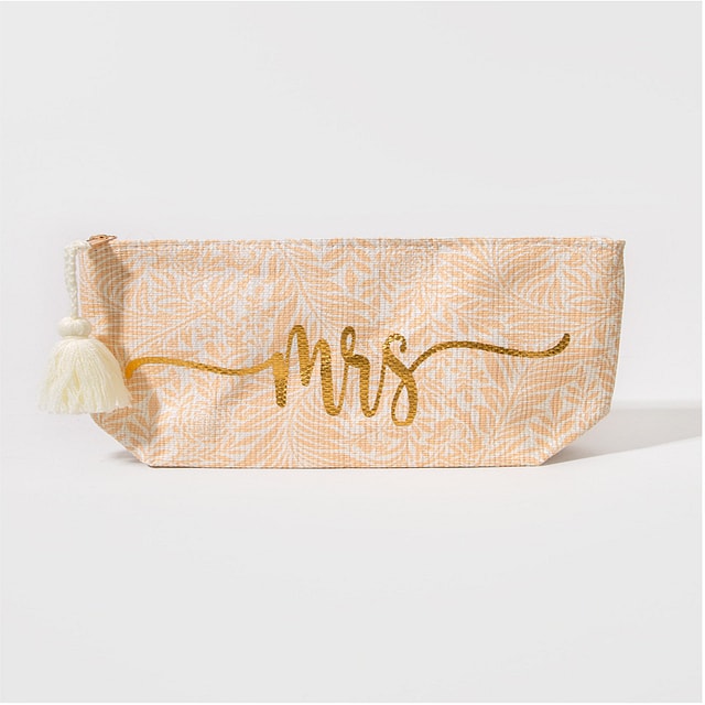 MRS Gold Floral Pouch