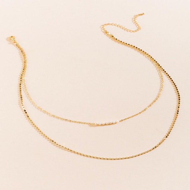 Callie Pearl Pendant Layered Necklace