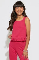 Hello Franki Fringe Tank Top for girls