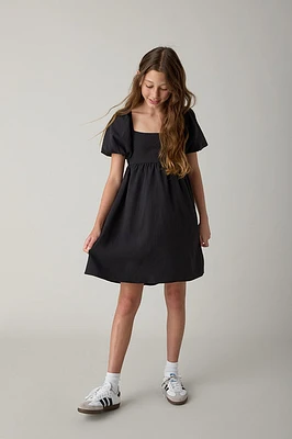 Hello Franki Linen Bow Back Dress for girls