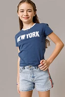 Hello Franki New York Ringer Tee for girls