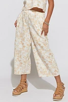 Hello Franki Cropped Linen Pants for girls