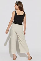 Hello Franki Basic Cropped Linen Pants for girls