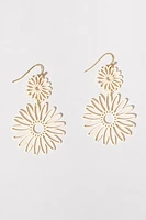 Millie Painted Flower Drop Earrings