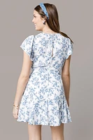 Kendelle Floral Godet Mini Dress