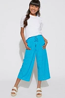 Hello Franki Eyelet Wide Leg Pants for girls