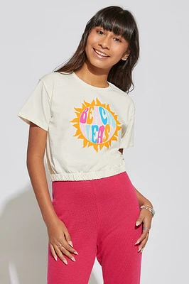 Hello Franki Beach Please Graphic Tee for girls