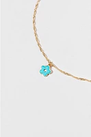 Hello Franki Blue Flower Pendant Necklace for girls