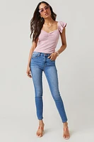 Leilani Flutter Sleeve Cinched Top