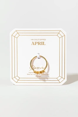 14K Gold Dip Birthstone Ring
