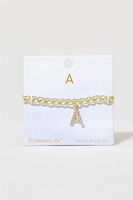 Stella CZ Initial Charm Bracelet
