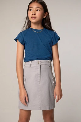 Hello Franki Twill Cargo Skirt for girls