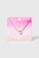 Initial Heart Pendant Necklace