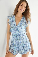 Anna Floral Flutter Sleeve Romper