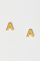 Demi Fine Gold Plated Initial Stud Earrings