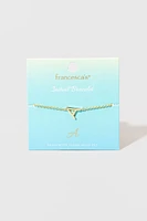 Petal Sideways Initial Bracelet