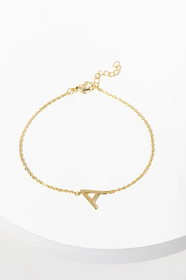 Petal Sideways Initial Bracelet