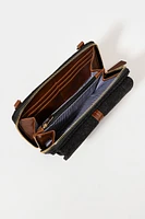 Ivy Vegan Leather Felt Stripe Crossbody