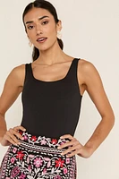 yummi by francesca's Sleeveless Square Neck Bodysuit