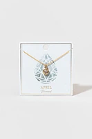 Serena Bezel Birthstone Pendant Boxed Necklace