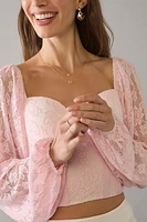 Kristy Lace Corset Sweetheart Neck Blouse