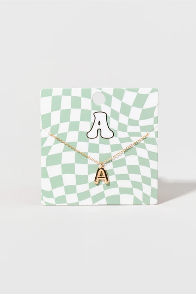 Bubble Initial Necklace
