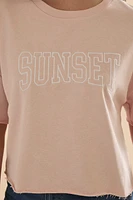 Sunset Washed Short Sleeve Sweatshirt