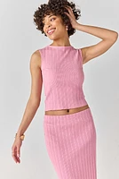 Vicky Crewneck Sleeveless Ribbed Top