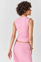 Vicky Crewneck Sleeveless Ribbed Top