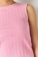 Vicky Crewneck Sleeveless Ribbed Top