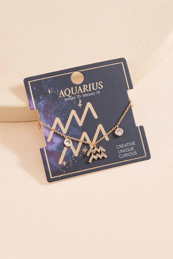 Zodiac Charm Drop Bracelet