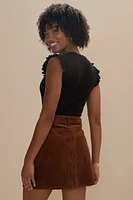 Janelle Flutter Shoulder Sleeveless Top