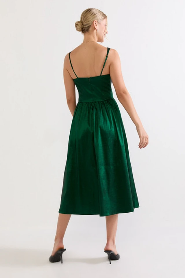 rhiannon corset top midi dress Francesca's Rhiannon Corset Top Midi Dress